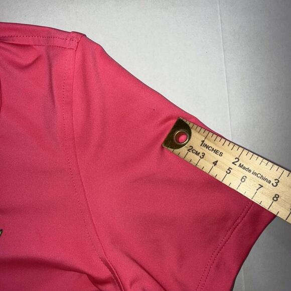 Magnolia Lane Tech Masters Solid Pink Preppy Designer Athletic Polo Golf Shirt - Picture 12 of 15